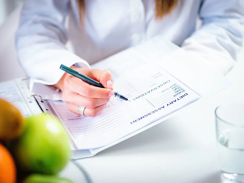 nutritionist, dietician and on consultation in the office