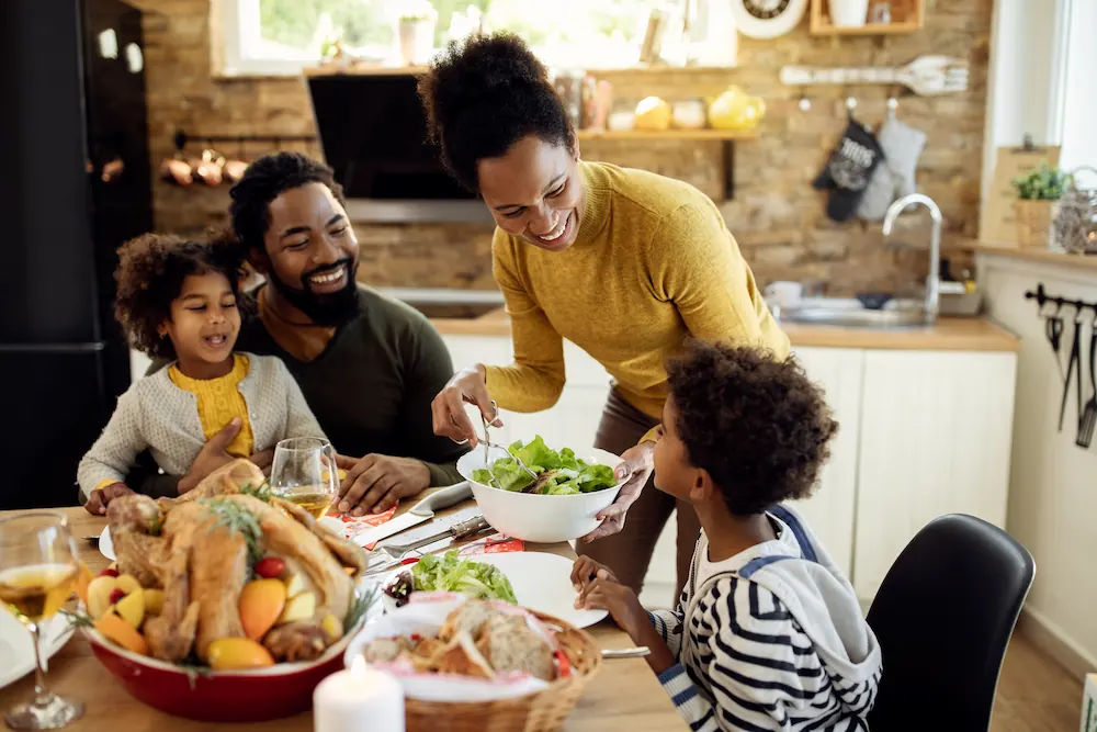 Family during thanksgiving