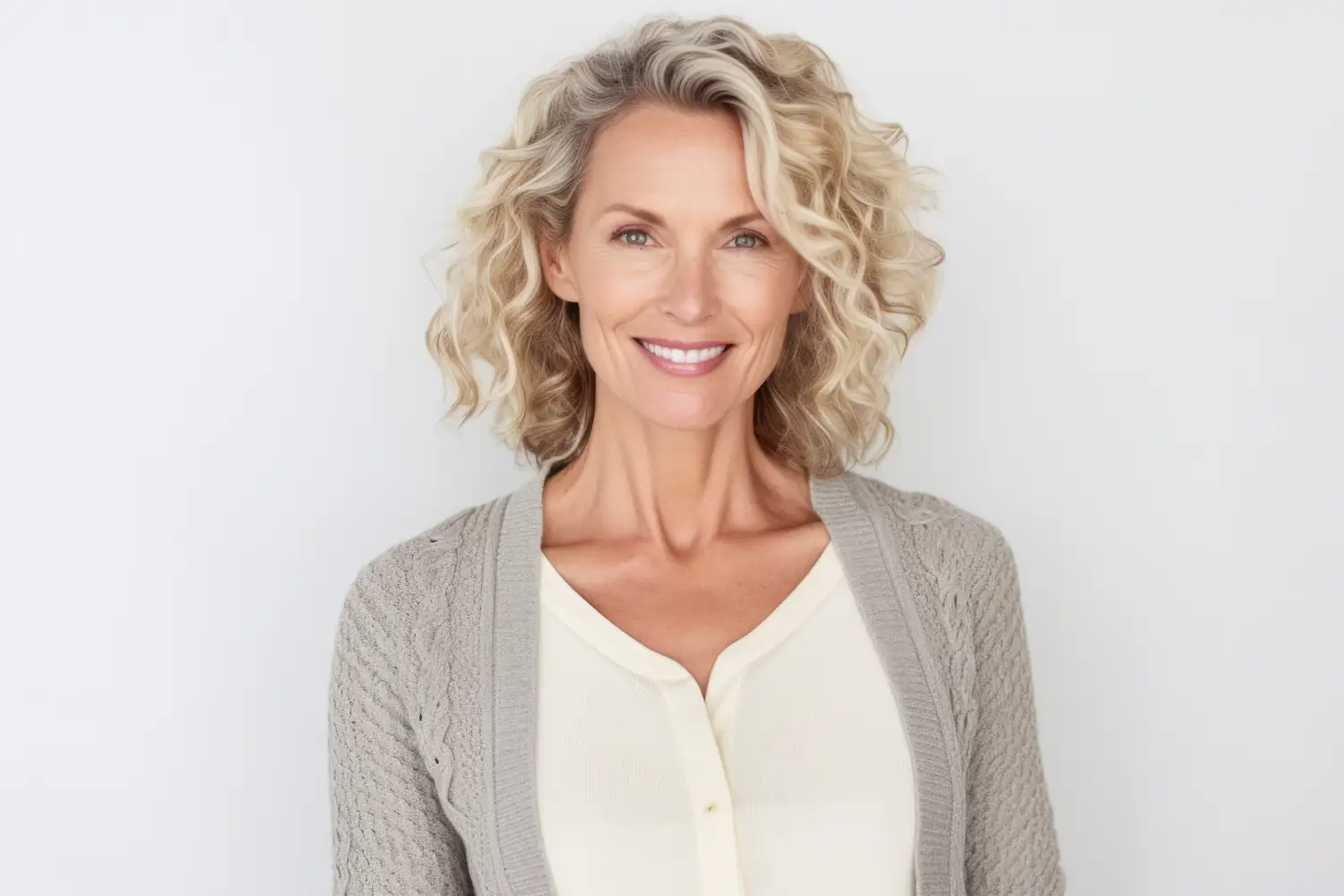 woman smiling after her treatment results